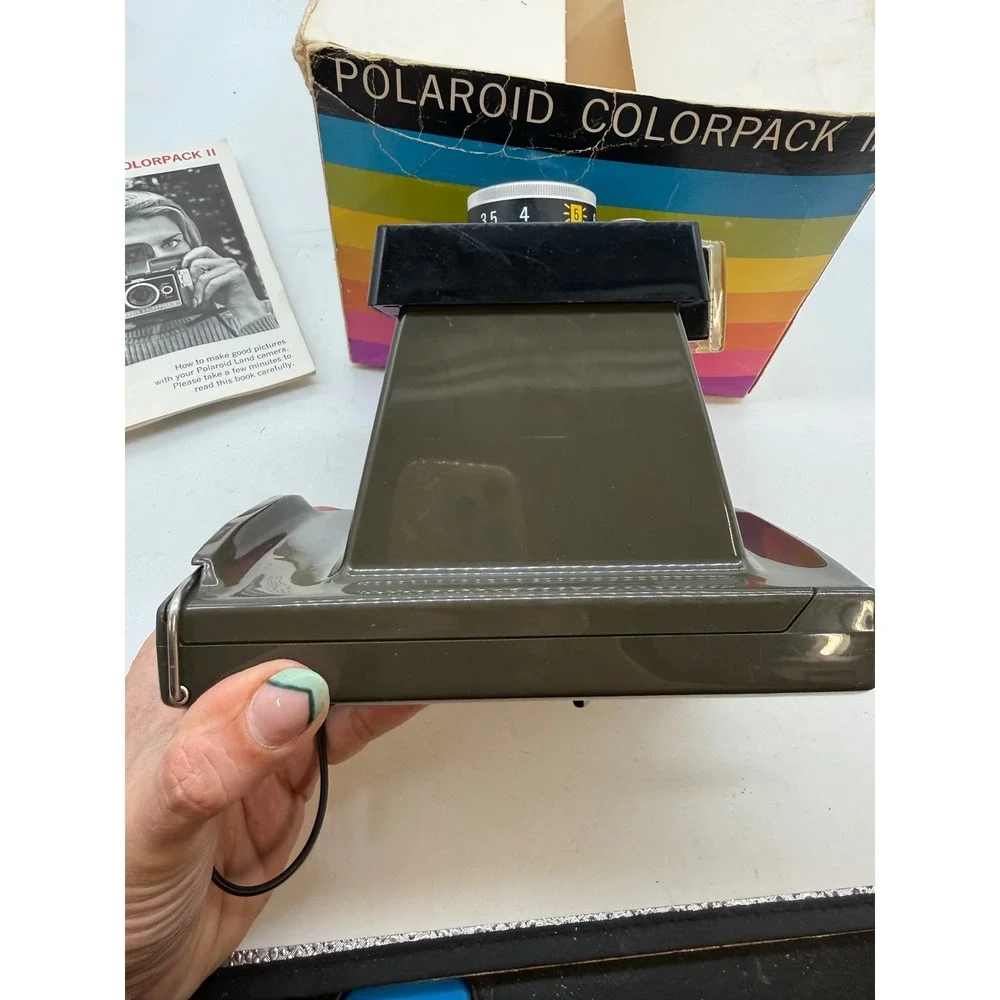 Vintage Polaroid Colorpack II Land Camera with Original Box Manual retro tech